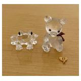 HKF220 - Swarovski Mini Collectibles - Kris Bear Honeypot & Prince Frog