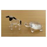 HKF225 - Swarovski Crystal Collectibles - “Little Blackened Lamb” & “Tortoise”
