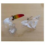 HKF228 - Swarovski Crystal Collectibles - “Toucan” & “Butterfly On A Leaf”