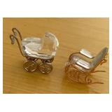 HKF234 - Swarovski Crystal Collectibles - “Pram” & “Rocking Chair”
