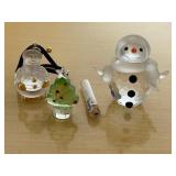 HKF239 - Swarovski Crystal Collectibles - “Snowman”, “Santa Claus”, & “Felix The Christmas Tree”