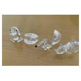 HKF260 - Swarovski Crystal Collectibles - “Anteater”, “Quacking Duck”, “Small Rhinoceros”, “Oyster S