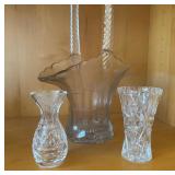 HKF281 Set of Lead Crystal vases 