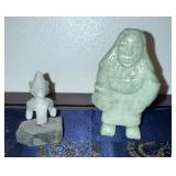 HKF296 Two Hand-Carved Jade Figures from Guatemala