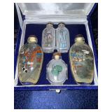 HKF329 Set of 4 Chinese Painted Snuff Bottles