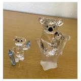 HKF337 - Swarovski Crystal Collectibles -" Baby Boy Bear" & "Mother/Baby Koala"