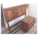 HKF341 Modern-style Wooden Headboard, Matching Nightstand & Bedframe
