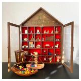 HKF343- Huge Lot Of Miniatures & Display Cabinet 