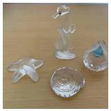 HKF350 - Swarovski Crystal Collectibles - "Seahorse", "Starfish", "Seashell", & Dolphin Bottle 
