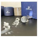 HKF367- Swarovski Crystal “White Whale”, “Mini Baby Seal”, & “Baby Carp”