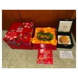 HKF376 Two Taiwanese Glass and Crystal Pieces