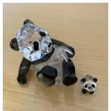 HKF377 - Swarovski Crystal Collectibles - "Giant Panda" & "Mini Panda"