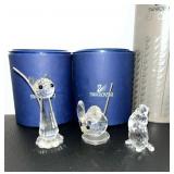 HKF378- Swarovski Crystal Collectibles, “Cat”, “Mouse”, & “Groundhog”