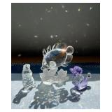 HKF384- Swarovski Crystal Collectibles, “Butterfly Fish”, “Lovelots Violetta”, & “Marmot”