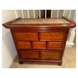 HKF396 Wood Cabinet with Silk Topper