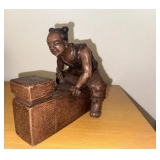 HKF087 - Metal statue REPLICA of “Kung Chun at Work” 