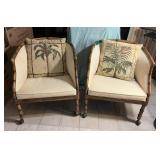 PPM027 Set Of Two Elegant Armchairs On Wheels 