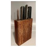 PPM108 Kitchen Knives & Wooden Knife Block