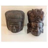 EHE047- lot Of 2 Asian Masks 