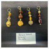 EHE116 - Myrna Lee Chang Beige Coral Glazed Pendant 