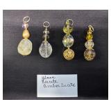 EHE122 - Myrna Lee Chang Glazed Lucite Amulet Lucite 