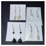 EHE199 Myrna Lee Chang Set of Four Crystal Earrings