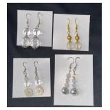 EHE203 Myrna Lee Chang Set of Four Crystal Earrings