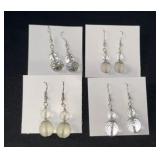 EHE208 Myrna Lee Chang Set of Four Crystal Earrings