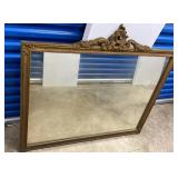 EHE331 - Antique Wood Framed with Gilt Trim Mirror Circa Europe 1935
