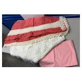 EHE332 - Vintage Handmade String Crochet Queen Bedspreads, Linen and More