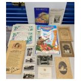 EHE339 - Rare Vintage 1940s Ephemera - Photos & Menus, Music Book, Posters & MORE!