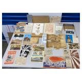 EHE344 - Rare Vintage 1940s Ephemera - Photos & Postcards, Passenger Lists, Menus, Tickets & More!