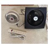 KVS092 - Vornado Fans (2) + Power Strip
