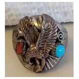 EFF070- Sterling Silver Navajo Eagle Men