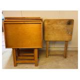 EFF168 Set Of Wood TV Dinner Trays 