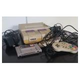 EFF184 Vintage SNES Super Nintendo Console! with Controllers, Adapters & Game