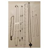 MHH039 Kate Spade & Other Gold Toned Costume Jewelry Necklaces 