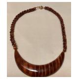 MHH050 Handcrafted Koa Wood Necklace 