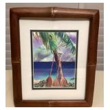 MHH137 Framed Picture Of Canoe Paddles By Peggy Chun 