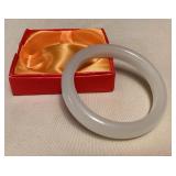 MHH156 White Jade Bangle Bracelet New
