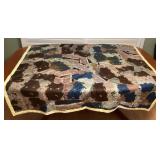 MHH192 Vintage Japanese Crazy/Patchwork Quilt Blanket 