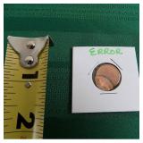 FDC004 Blank Off-Center Error Lincoln Penny