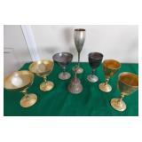 FDC125 Unique Gold Tone Spain Brass Chalices & More