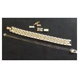 FDC157 Silver Chain with Slipper Pendant & Link Bracelet