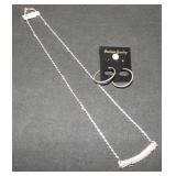 FDC162 Kuuipo Pendant with Chain and Pair of Silver Earrings