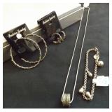 FDC167 Silver Earrings, Charm Bracelet, Necklace & Pendant