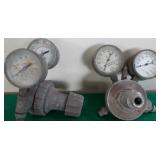 FDC088 Vintage Airco, Metco Oxygen Regulators Welding Gauges