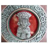 FDC101 Vintage Zarebski Malachite Mexican Wall Art