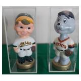 FDC102 Collectible Giants & Athletics Ceramic Bobbleheads