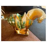 EBE013 Glazed Intricate Porcelain Horse